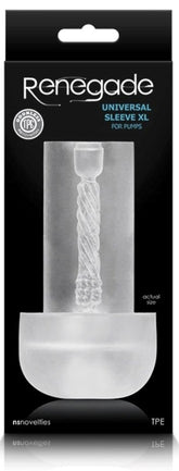 Renegade Universal Sleeve XL - Maximize Your Pumping Pleasure with Extra-Long Airtight Design Pumps, Extenders and Sleeves